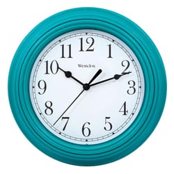 Westclox 9 in. L X 9 in. W Indoor Classic Analog Wall Clock Plastic Blue