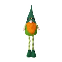 Glitzhome Happy St. Patrick's Day Gnome Standing Decor Iron/Polyester 1 pc