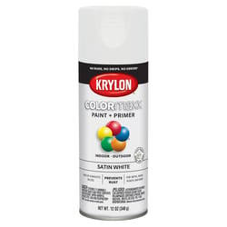 Krylon ColorMaxx Satin White Paint + Primer Spray Paint 12 oz