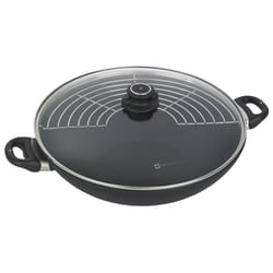 Swiss Diamond Cast Aluminum Wok 14 in. 6.3 qt Black