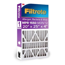 Filtrete 20 in. W X 25 in. H X 4 in. D Polyester 12 MERV Pleated Allergen Air Filter 1 pk