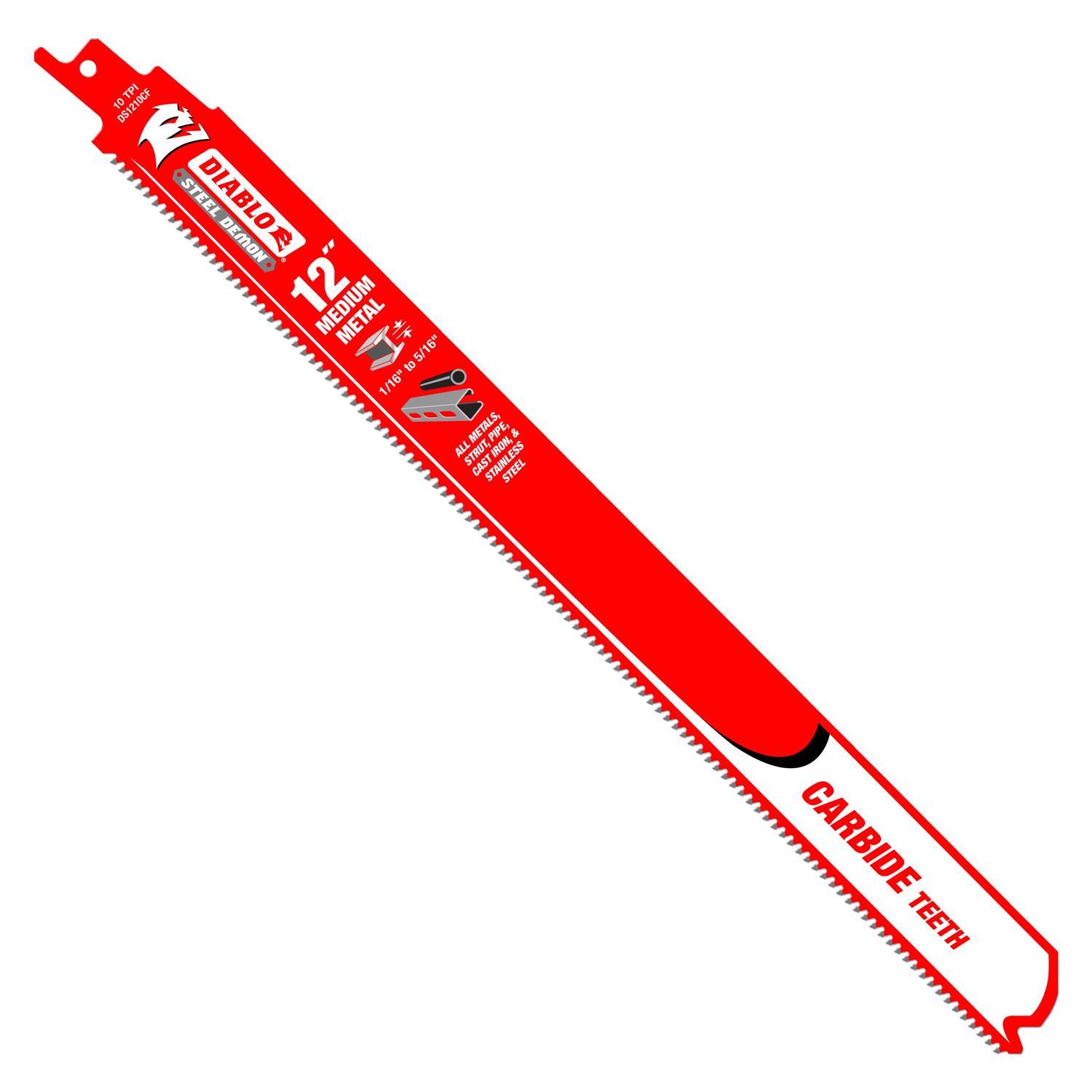 Diablo 12 in. Carbide Tipped Medium Metal Reciprocating Saw Blade 10 TPI 10 pk Sansujyuku sansujyuku.com