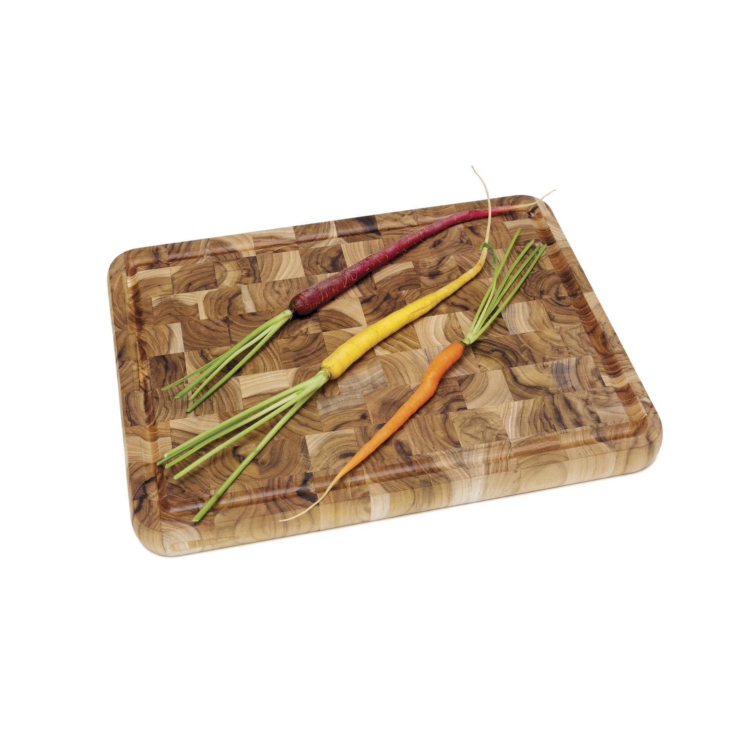 Lipper International 15.75 in. L X 12 in. W X 1.25 in. Teak Wood Cutting Board Sansujyuku sansujyuku.com