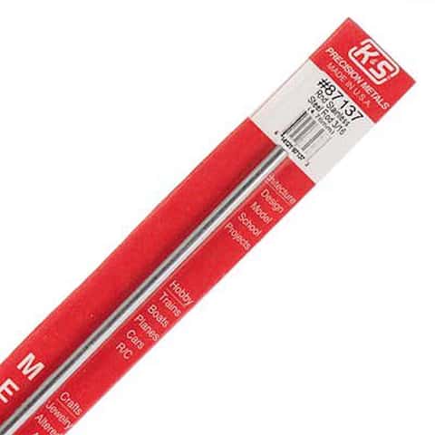 K&S 1/16 in. D X 12 in. L Stainless Steel Unthreaded Rod K&S 1/16 in. D X 12 in. L Stainless Steel Unthreaded Rod