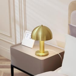 Globe Electric Olivia 12 in. Matte Brass Gold Table Lamp