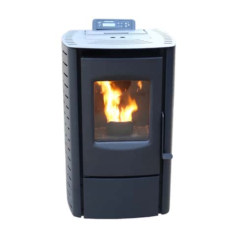 CLEVELAND IRON WORKS Heats up to 2,000 sq. ft. Ontario Wood Stove - Black  F500105 - The Home Depot