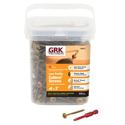 GRK Fasteners No. 8 X 2 in. L Star Yellow Zinc Self-Tapping Cabinet Screws 330 pk