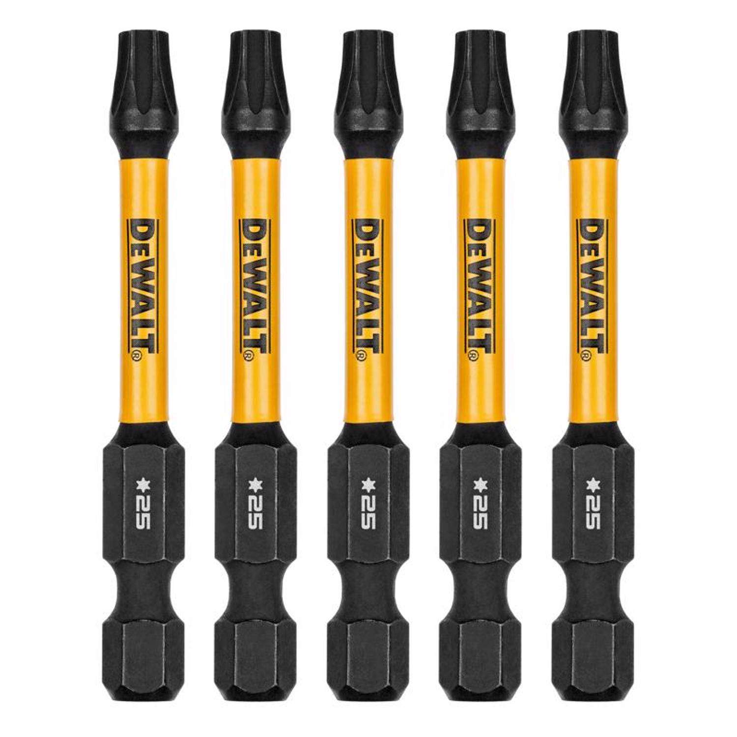 DeWalt FlexTorq Torx T25 X 2 1 4 in. L Screwdriver Bit Steel 5 pc
