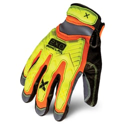 Ironclad Hi-Viz Exo Men's Indoor/Outdoor Impact Hi-Viz Work Gloves Orange/Yellow M 1 pk