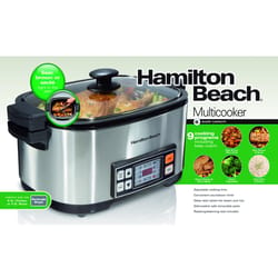 Hamilton Beach 6 qt Silver Stainless Steel Programmable Multi-Cooker