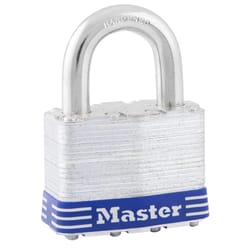 Master Lock 1-1/2 in. H X 2 in. W Laminated Steel 4-Pin Cylinder Exterior Padlock