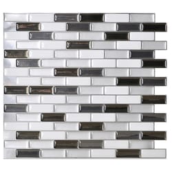 Smart Tiles 9.1 in. W X 10.2 in. L Mosaic Vinyl Adhesive Wall Tile 4 pc