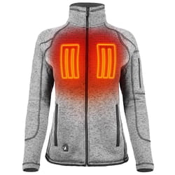 ActionHeat XL Long Sleeve Women's Full-Zip Heated Jacket Kit Gray