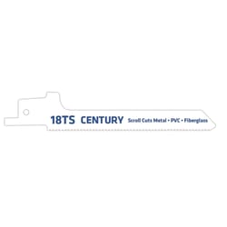 Century Drill & Tool 4 in. Bi-Metal Contractor Series Reciprocating Saw Blade 18 TPI 1 pk
