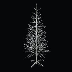 Holiday Bright Lights LED Pure White Lighted Birch Tree 66 in. Yard Decor