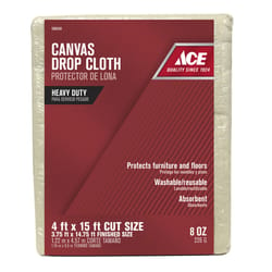 Ace 4 ft. W X 15 ft. L 8 oz Canvas Drop Cloth 1 pk