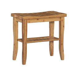 Linon Home Decor Briggs Bathroom Stool Wood 18 in. H X 19 in. L