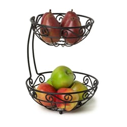 Spectrum Black Steel 2-Tier Fruit Bowl 1 pk