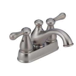 Delta Stainless Steel Centerset Bathroom Sink Faucet 4 in.