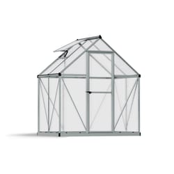 Canopia by Palram Mythos Silver 72.8 in. W X 49.6 in. D X 81.9 in. H Walk-In Greenhouse