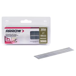 Arrow BN18 18 Ga. X 1 in. L Galvanized Steel Brad Nails 2000 pk 0.95 lb