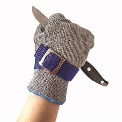 Cutlery Pro Blue/Silver Nylon/Stainless Steel Kitchen Glove