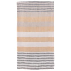 Karma Studio Gray/Mustard Cotton Stripe Tea Towel 1 pk