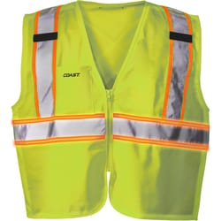 Coast Reflective Safety Vest with Reflective Stripe High Visibility Yellow XL