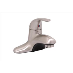 Huntington Brass HB Pro Satin Nickel Transitional Centerset Bathroom Sink Faucet 4 in.