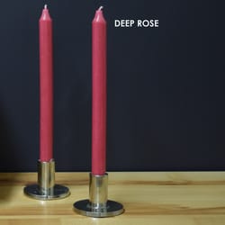 Kiri Tapers Deep Rose Unscented Scent Taper Candle