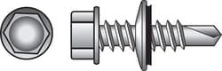 HILLMAN No. 10 Ga. X 1 in. L Hex Hex Washer Head Self-Drilling Screws 100 pk