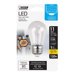 Feit S14 E26 (Medium) LED Bulb Warm White 11 Watt Equivalence 1 pk