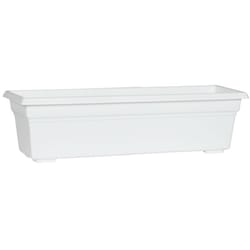 Novelty 6.4 in. H X 23.8 in. W X 8 in. D Plastic Countryside Flower Box White