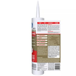 GE Advanced White Silicone 2 Kitchen and Bath Caulk Sealant 10.1 oz