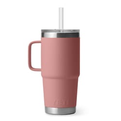 YETI Rambler 25 oz Sandstone PInk BPA Free Straw Mug