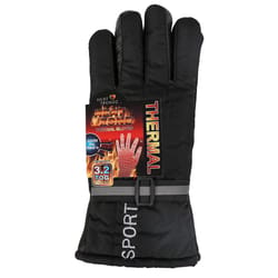 Heat Zone Deluxe One Size Fits All Black Cold Weather Gloves