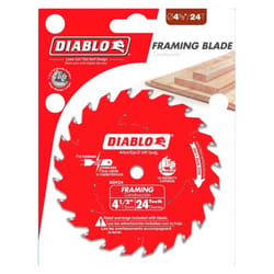 Diablo 4-1/2 in. D X 3/8 in. TiCo Hi-Density Carbide Framing Saw Blade 24 teeth 1 pk