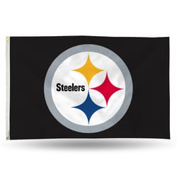 Rico Pittsburgh Steelers Flag 0.125 in. H X 3 ft. W X 5 ft. L