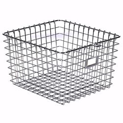 Spectrum 13.75 in. L X 11.25 in. W X 8 in. H Silver Storage Basket