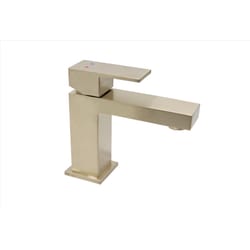 Huntington Brass Razo Satin Brass Modern Single-Hole Bathroom Sink Faucet 4 in.