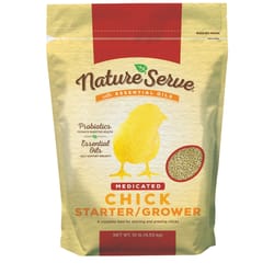 NatureServe Medicated Grower/Starter Feed Crumble For Poultry 10 lb