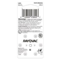 Rayovac Zinc Air 13 1.45 V Hearing Aid Battery 6 pk