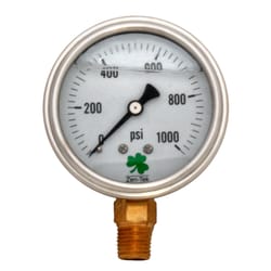 Zenport 2.5 in. ABS Plastic Glycerin Filled Pressure Gauge 1000 psi