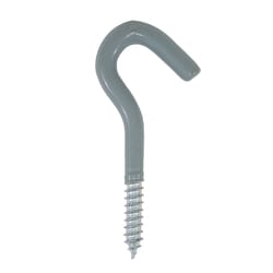 Crawford 3.5 in. L Vinyl Coated Gray Steel Small Storage Hook 30 lb. cap. 2 pk