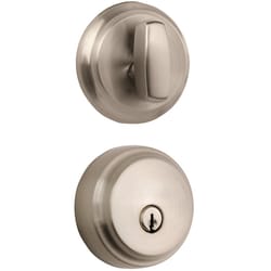 Brinks Push Pull Rotate Satin Nickel Steel Deadbolt