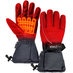 ActionHeat Men's Heated Snow Gloves Gray One Size Fits All 1 pk