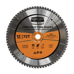 Century Drill & Tool 12 in. D X 1 in. Carbide Tipped Construction Saw Blade 72 teeth 1 pc