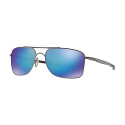 Oakley Gauge Unisex Matte Gunmetal Frame Blue Lens Sunglasses