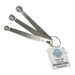 R&M International Corp Just a Pinch Stainless Steel Silver Measuring Spoon Set