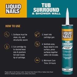 Liquid Nails Tub Surround & Shower Wall High Strength Latex Adhesive 10 oz